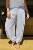 Made in Italy Harem Balloon Pant Pinstripe White /17 = ~